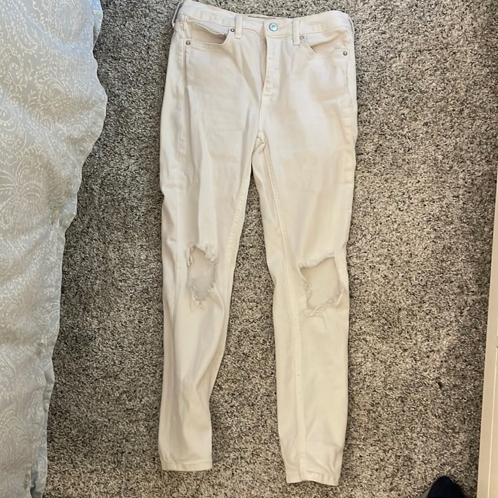 White free people jeans: fit like a 0/2